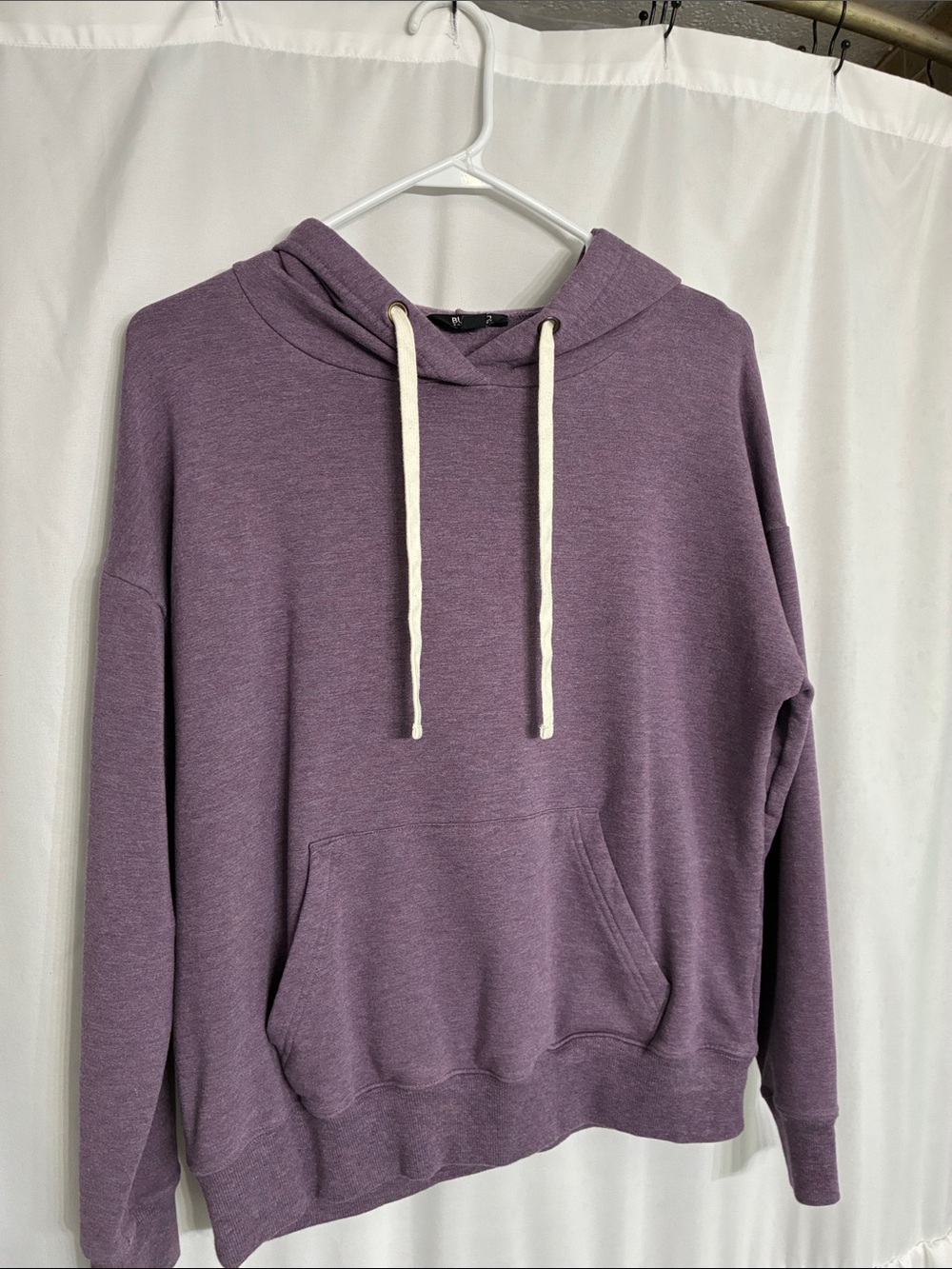 Buffalo David Bitton Purple Hoodie with Cream Drawstrings